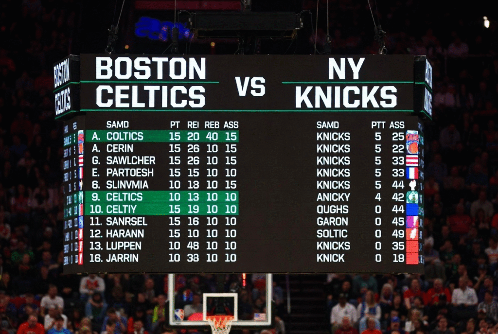 Boston Celtics vs Knicks match player stats